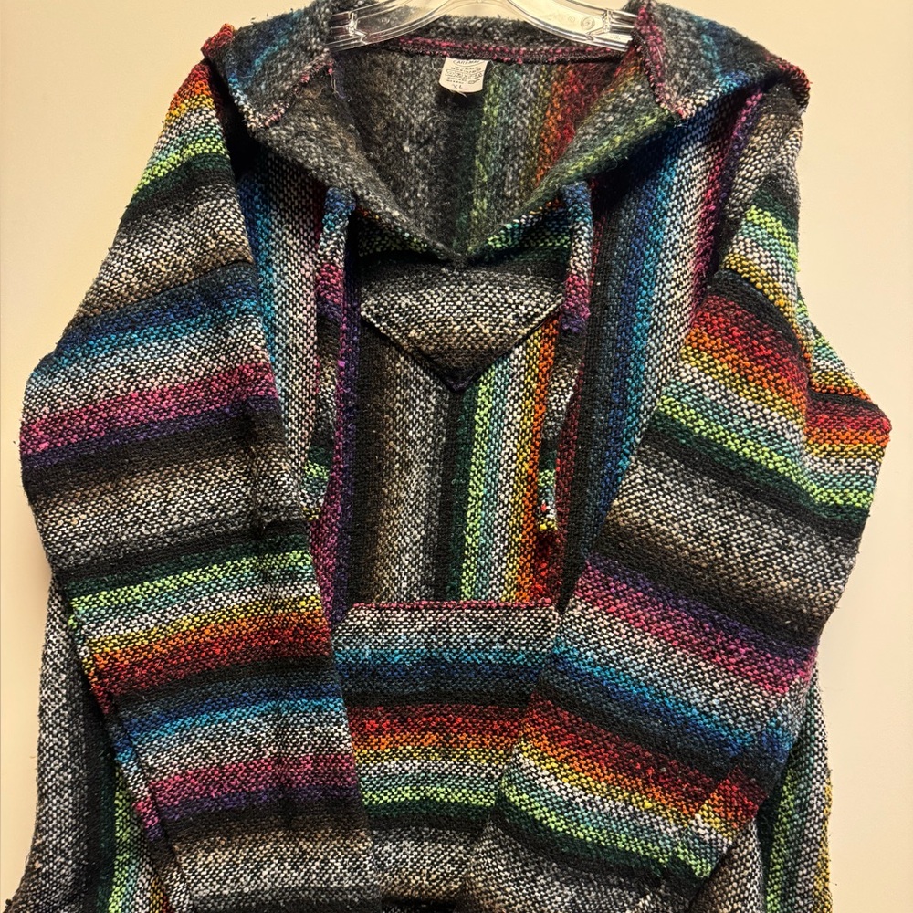 Colorful‎ Striped Women's Mexican Baja hoodie